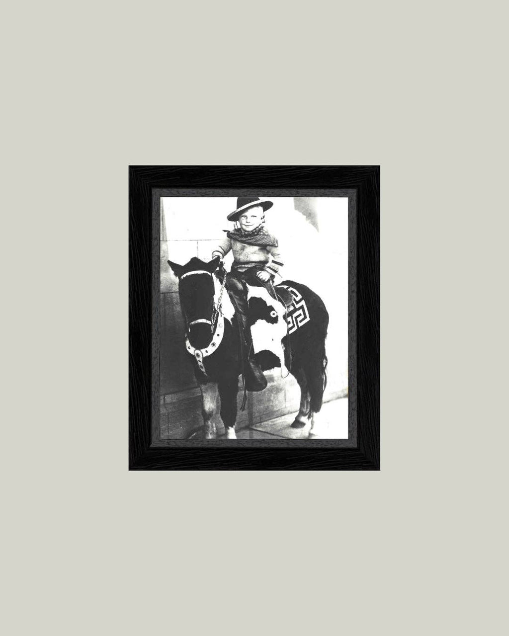 Jay on a Pony Framed Antique Art