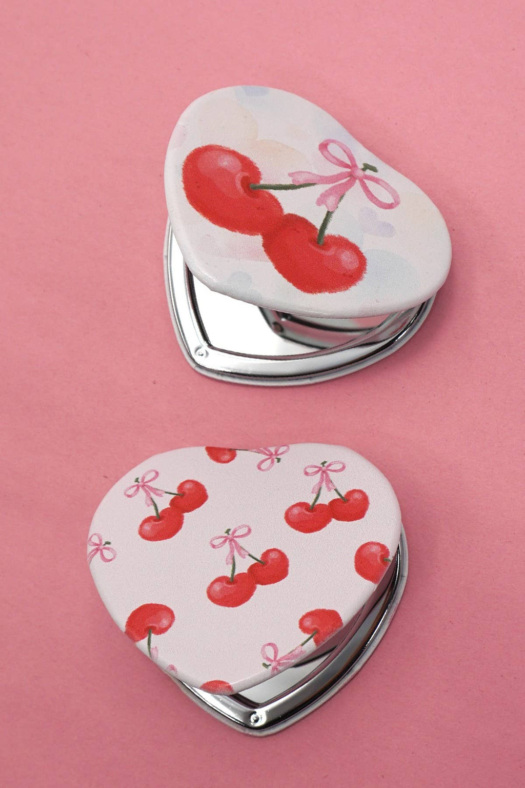Cherry Bow Pocket Mirror