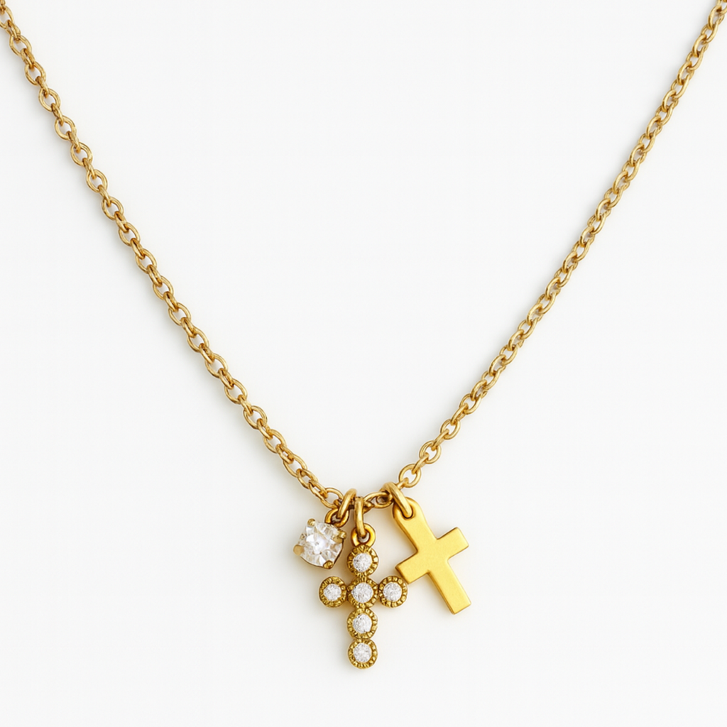 Forever Duo Cross Necklace