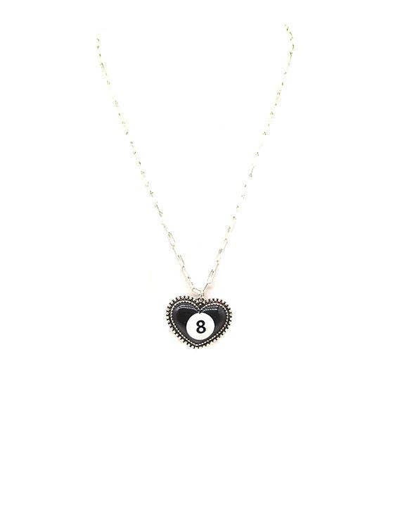 Heart 8 Ball Necklace