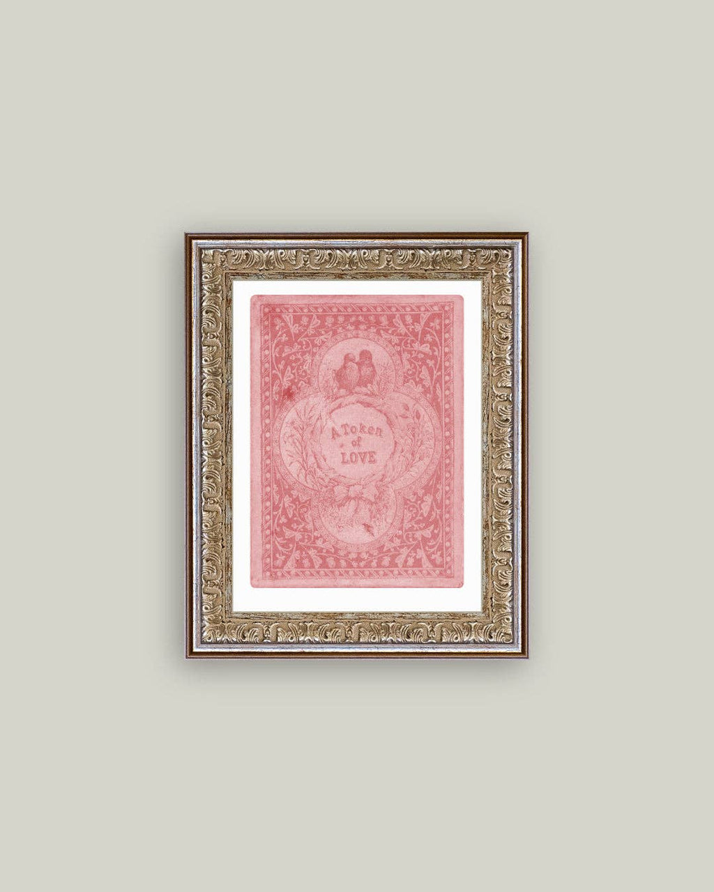 Token of Love Framed Antique Art