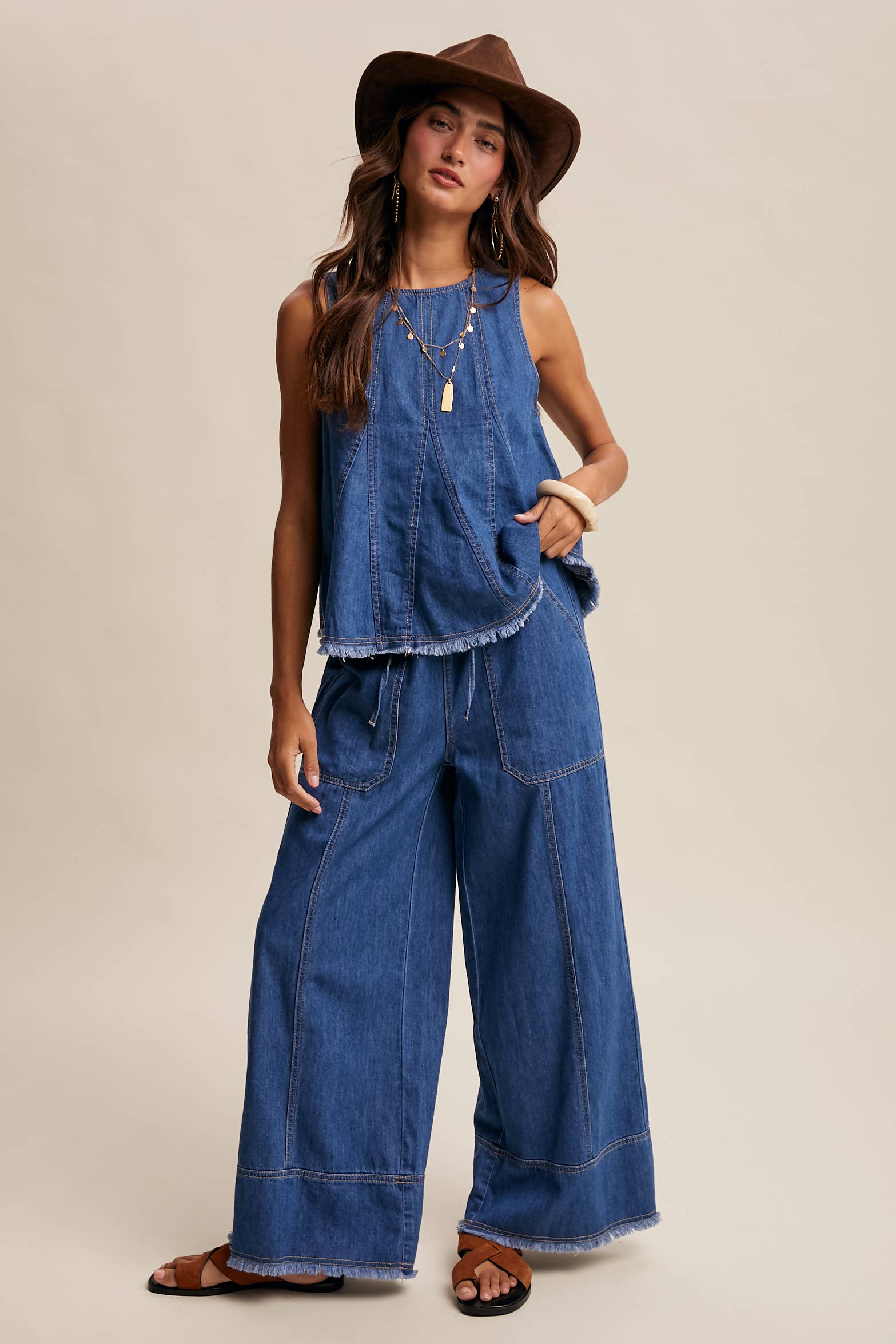 Washed Denim Tank