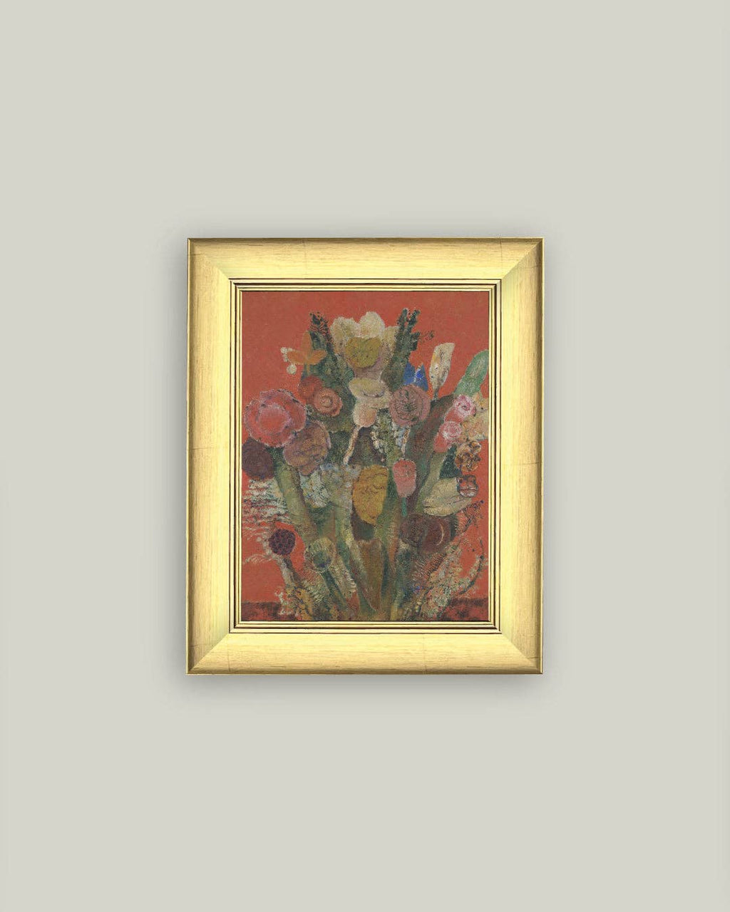 Eccentric Bouquet Framed Antique Art