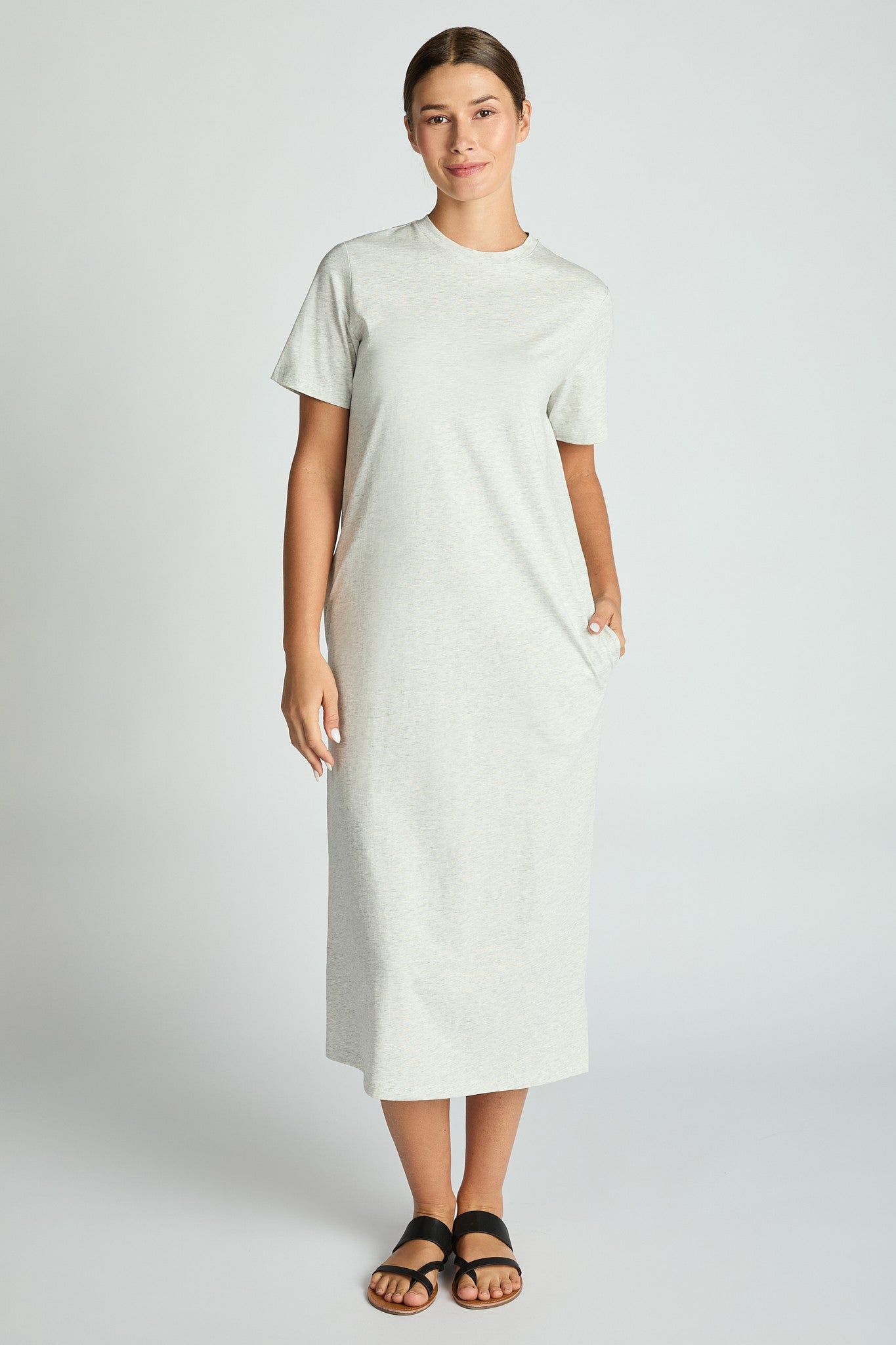 Cotton T-Shirt Midi Dress