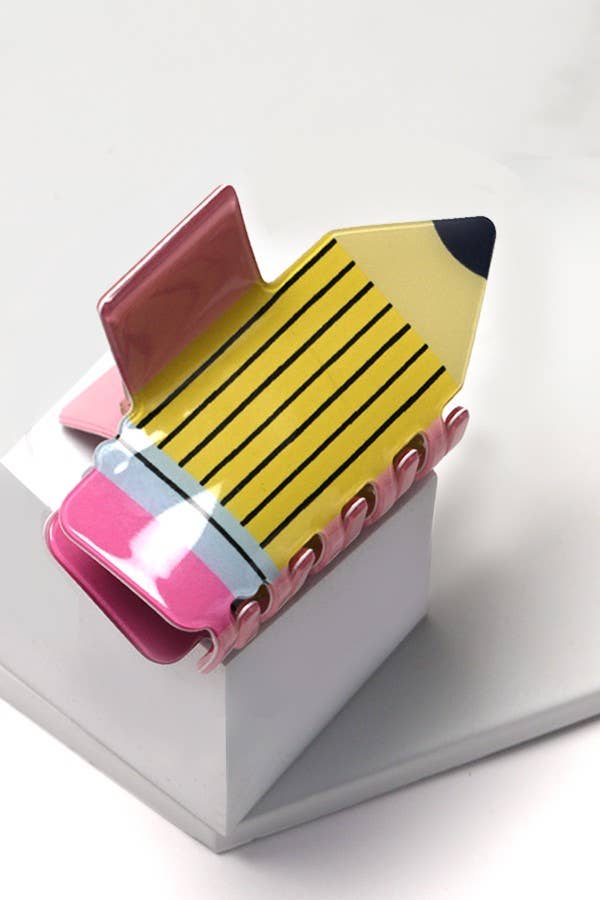 School Pencil Claw Clip