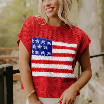 American Flag Sweater Vest