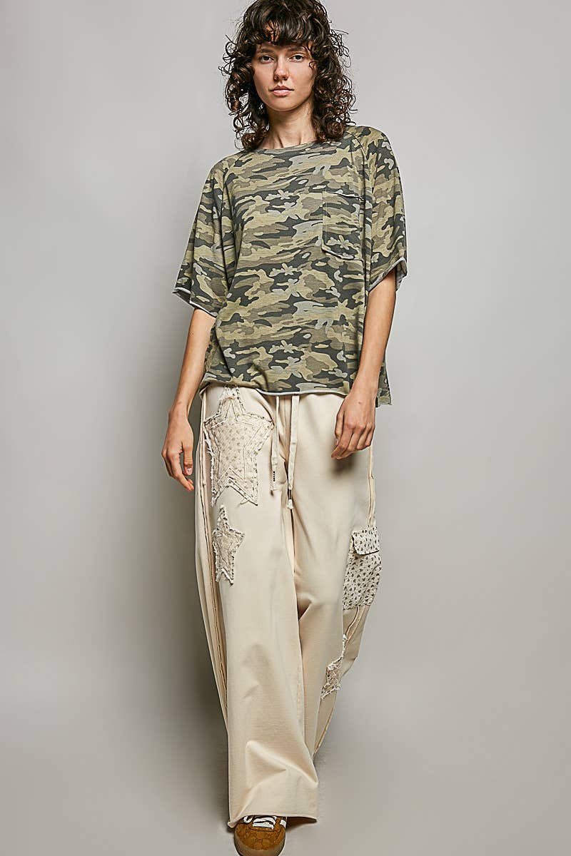 Vintage Washed Relaxed Fit Jersey Top Everyday Tee SALE