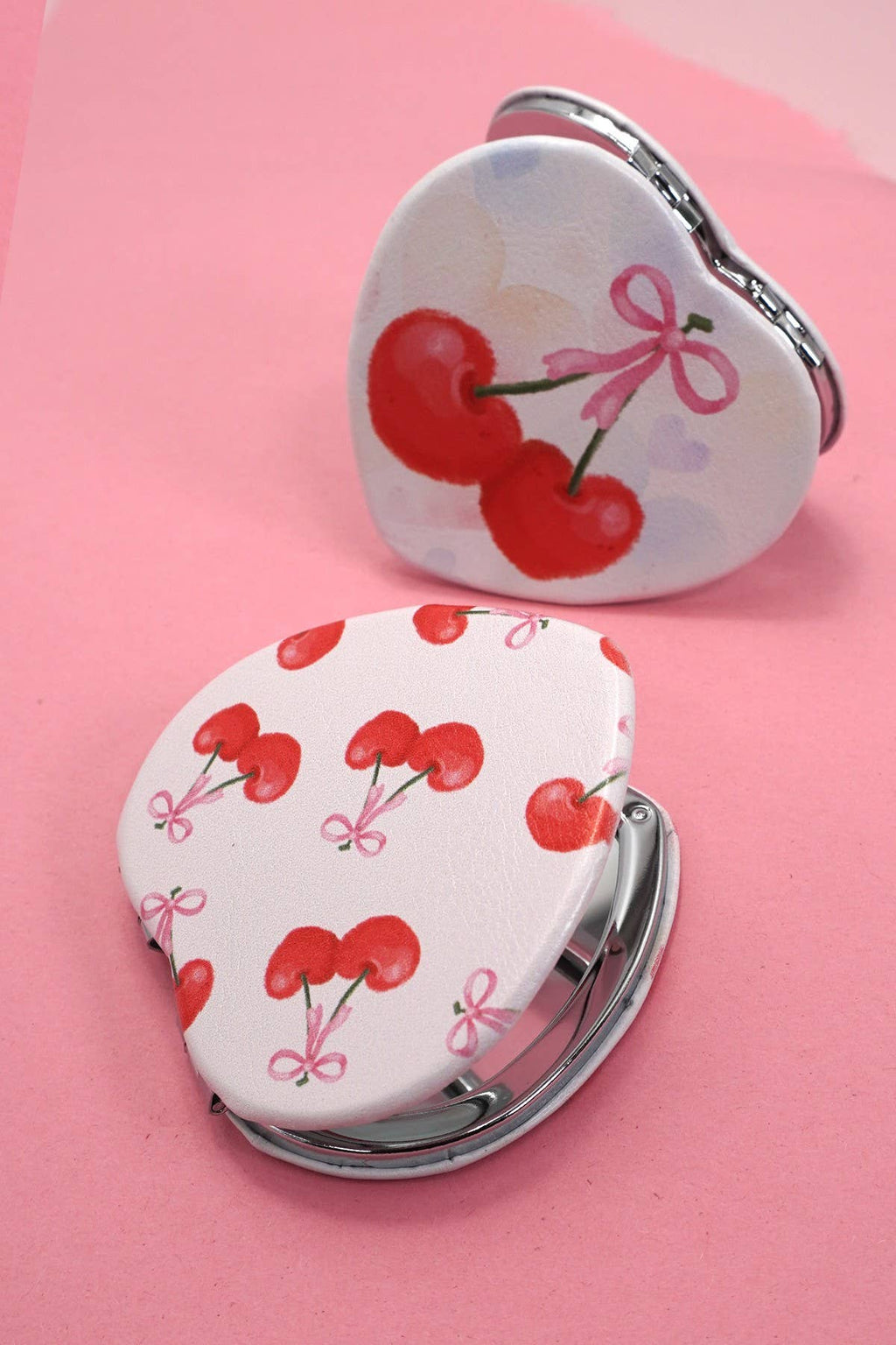 Cherry Bow Pocket Mirror