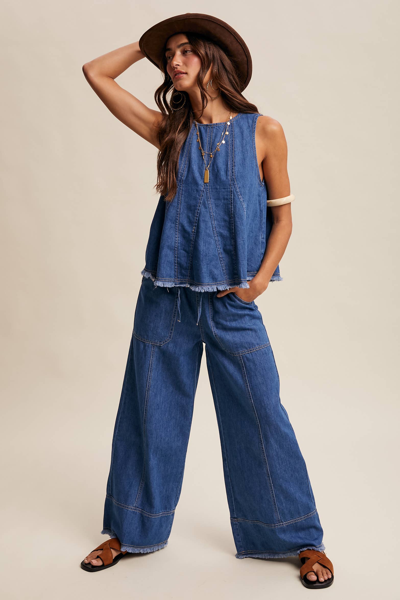 Washed Denim Tank