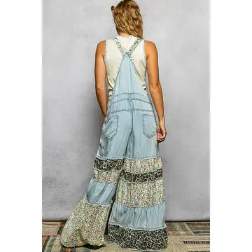 Ruffled and Patched Overalls