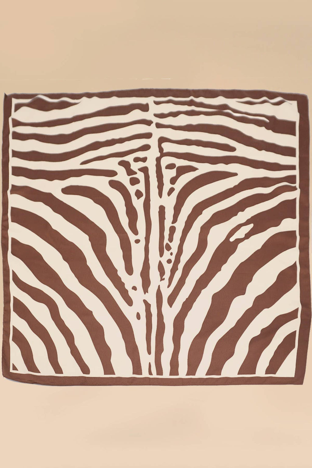 Large Vintage Zebra Print Bandana Scarf