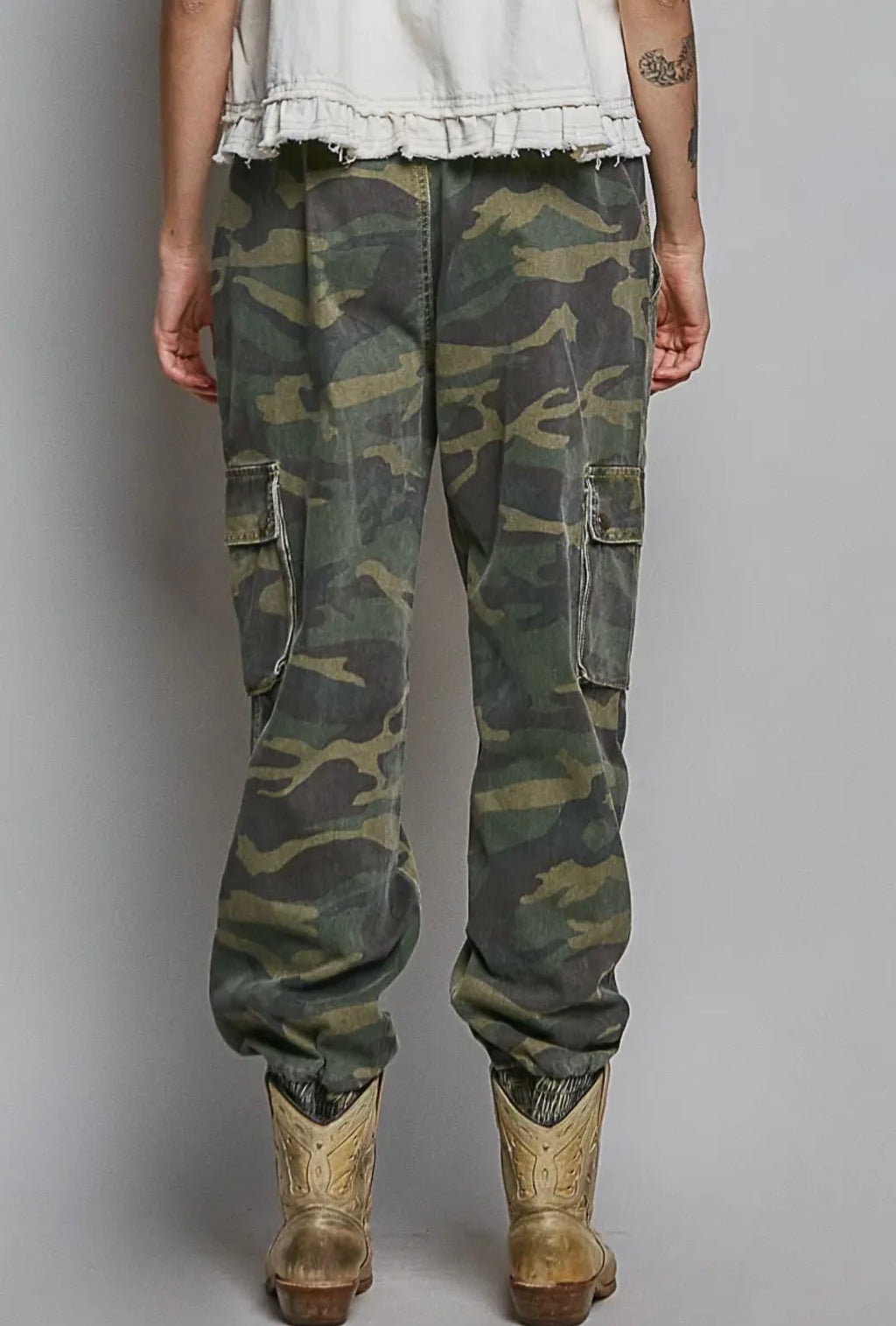Pocket Detailed Camo Joggers