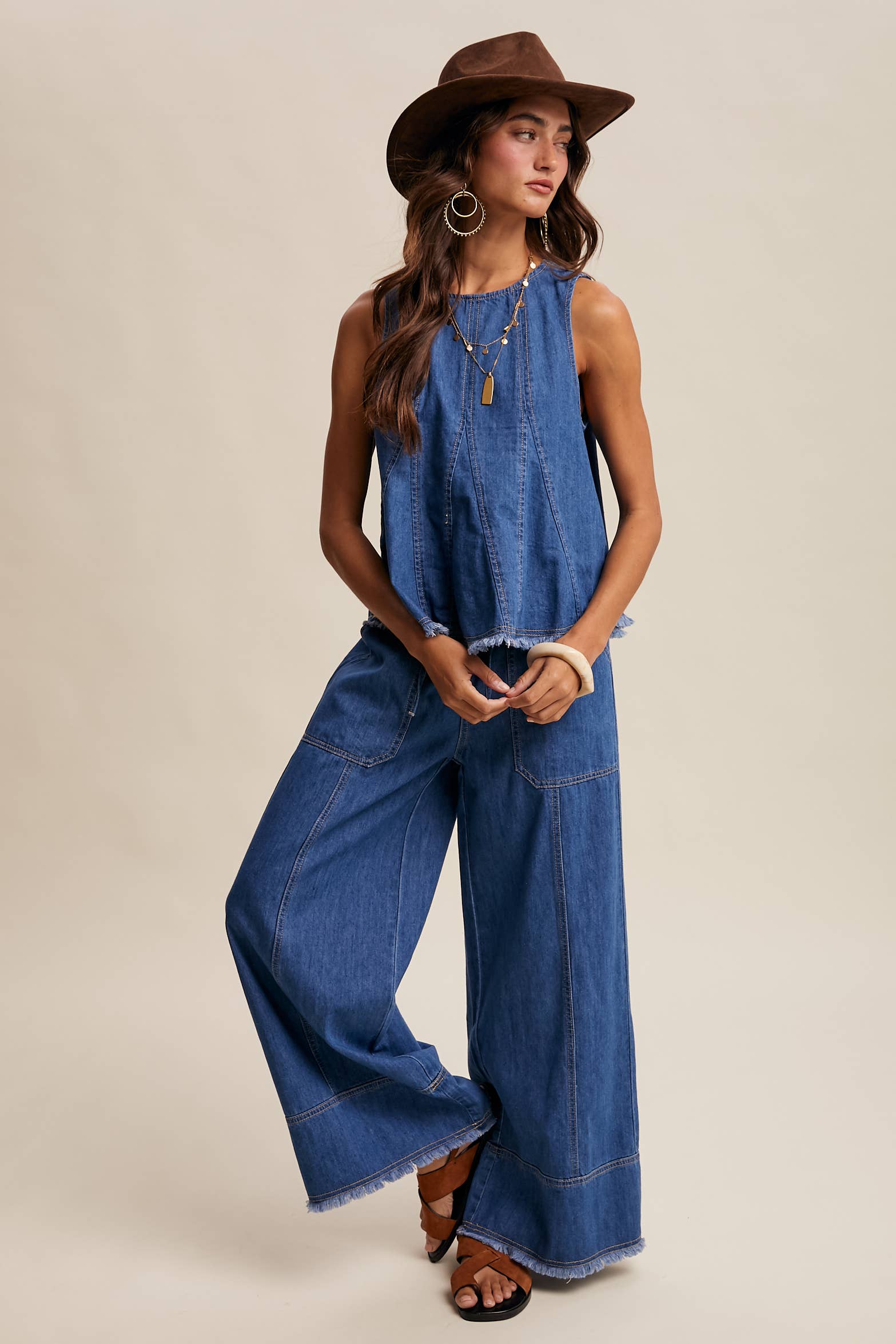 Washed Denim Tank