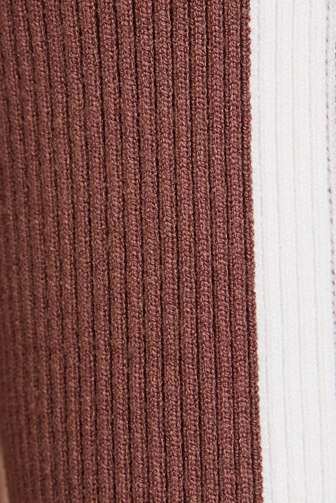Mock Neck Long Sleeve Stripe Ribbed Bodysuit