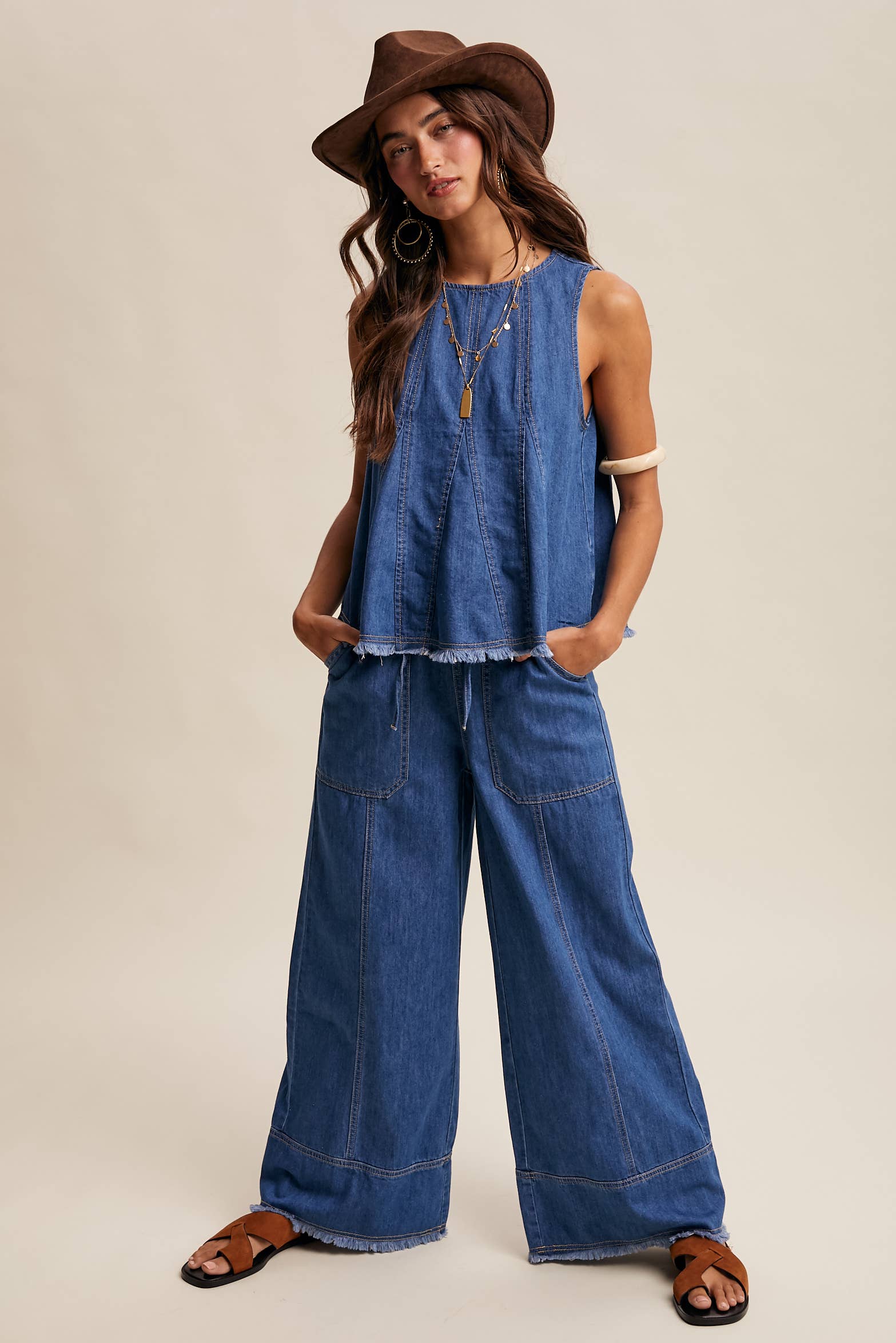 Washed Denim Tank