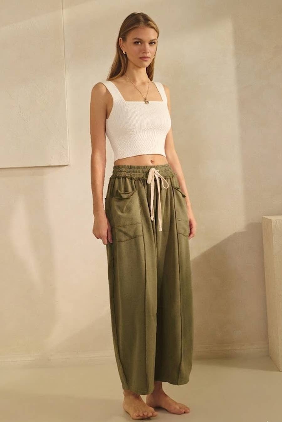 Washed French Terry Pants