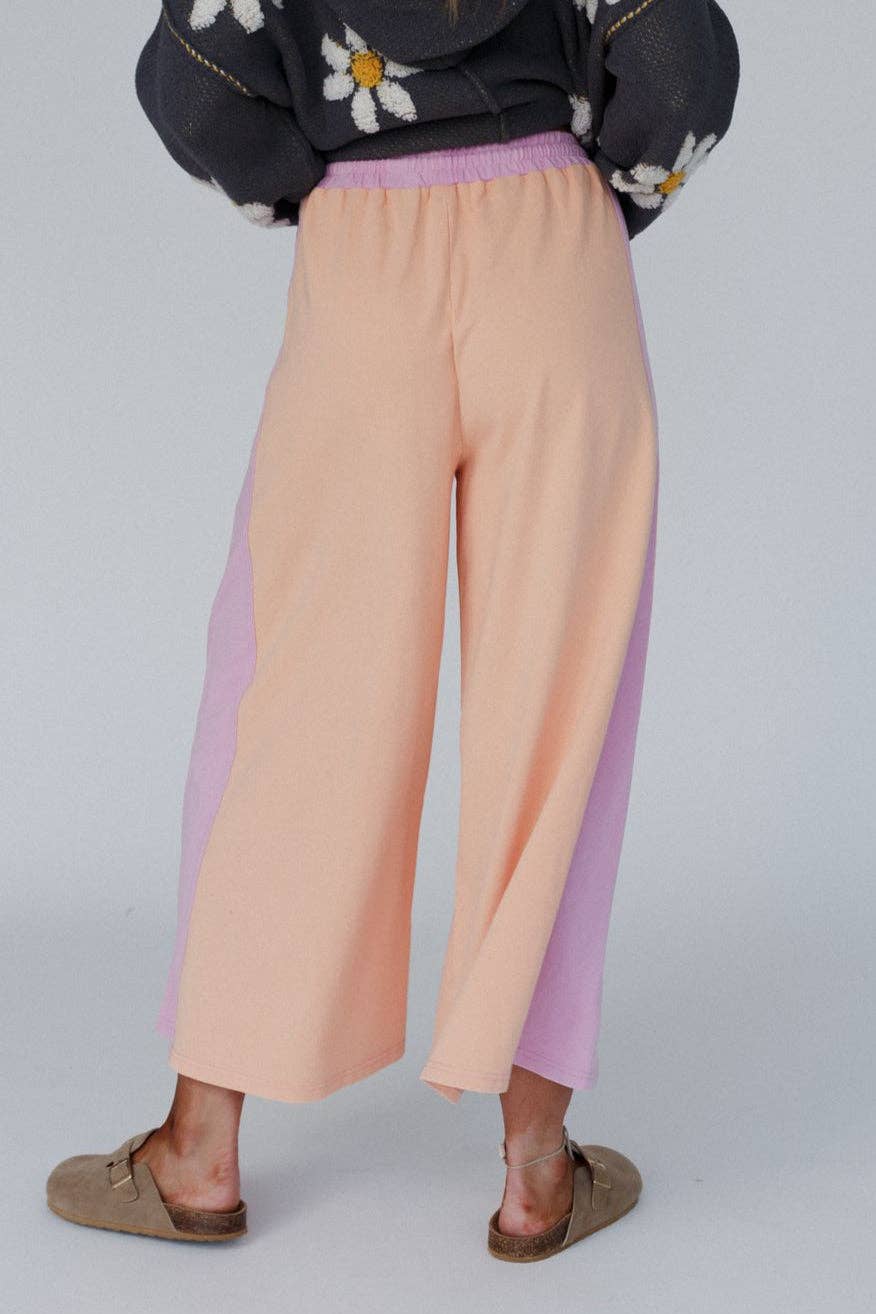 Breeze Lounge Wide Leg Pants - Orange Purple