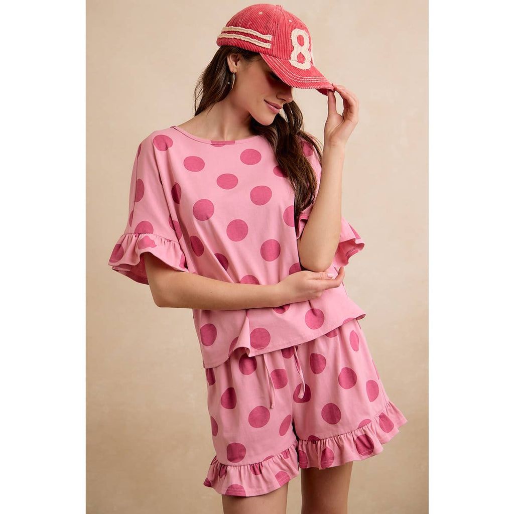 Polka Dot Ruffled Set