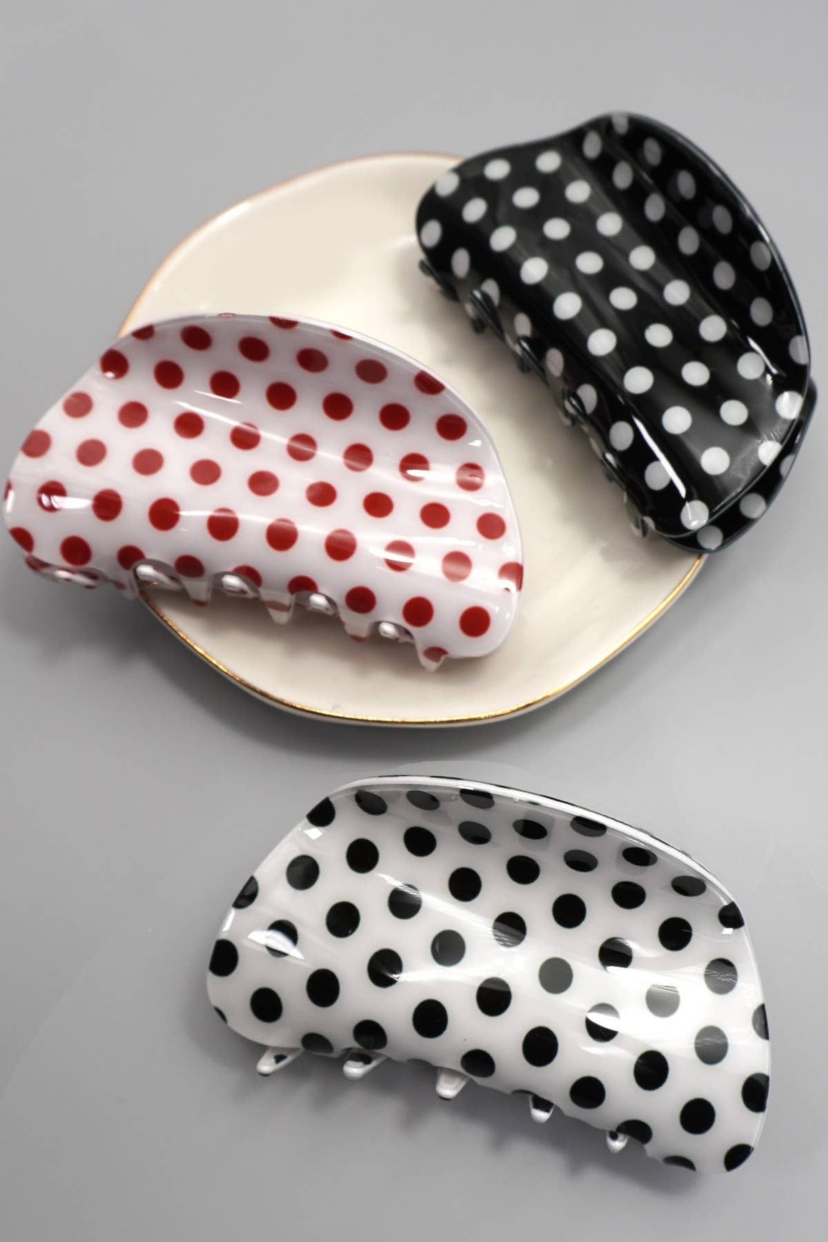 Polka Dot Claw Clip