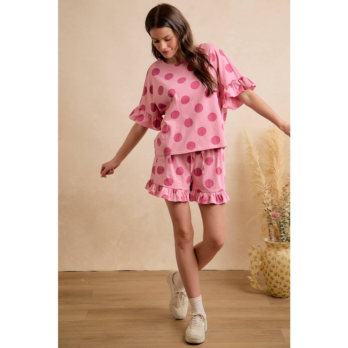 Polka Dot Ruffled Set