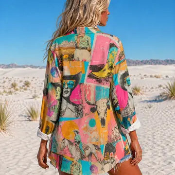 Neon Ranch Dream Girl Button Up