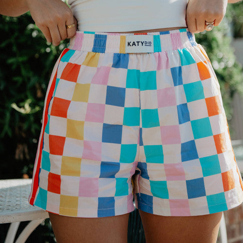 Multicolored Checker Boxers ￼